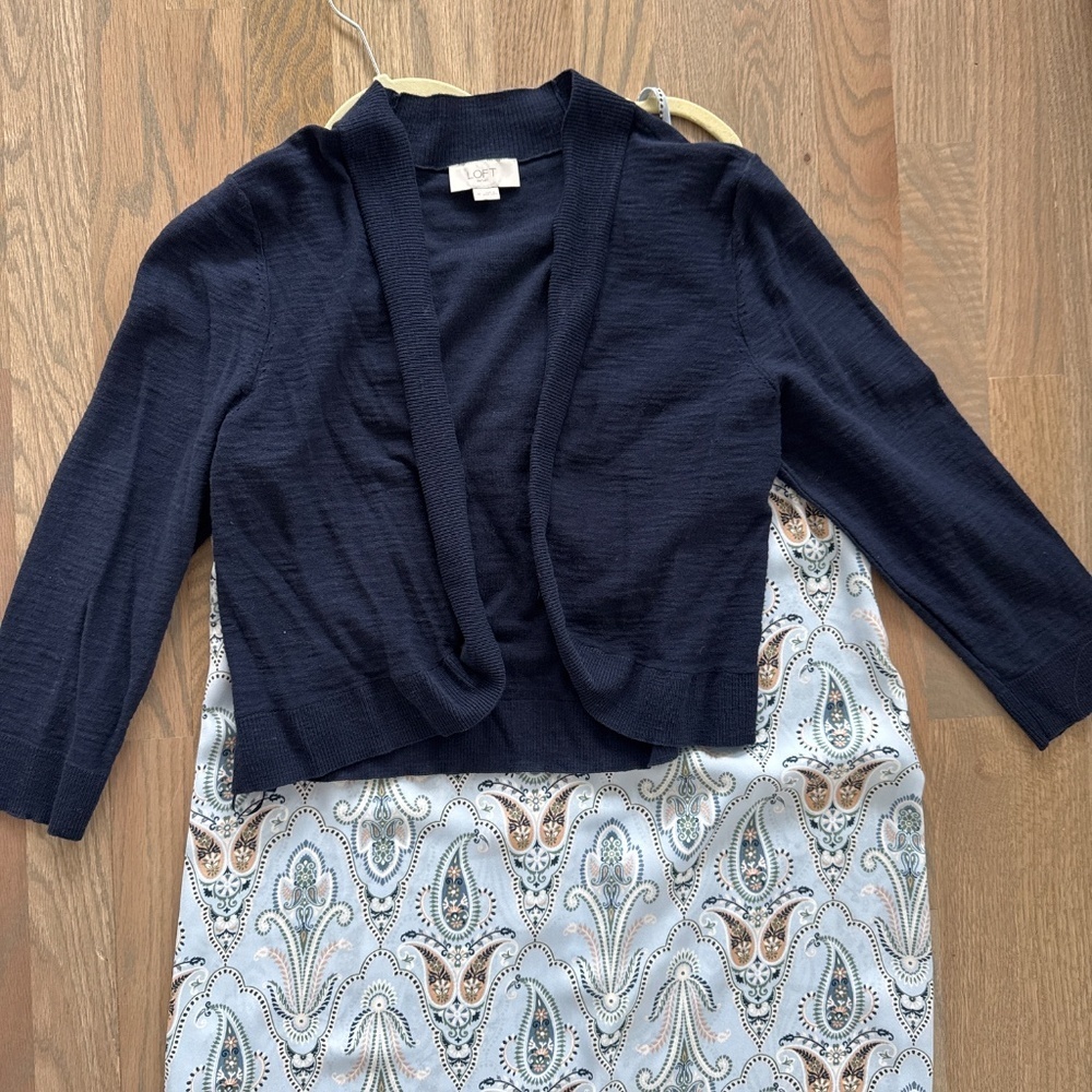 O’Neil Maxi Dress w/ Loft cropped lightweight sweater Size M/L - Picture 8 of 8
